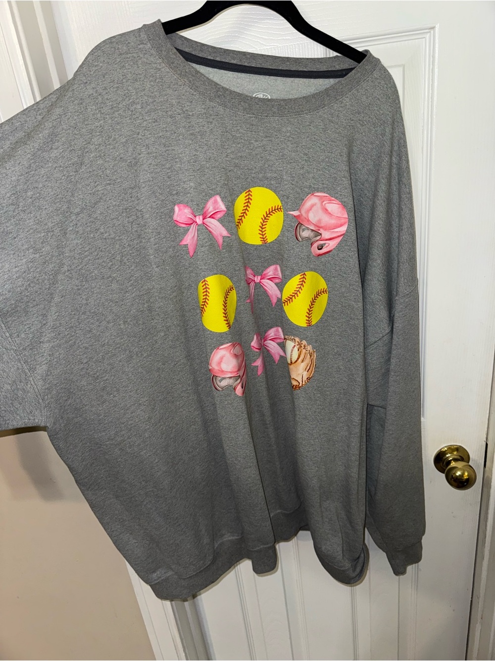 Athletic Works Gray Crewneck Sweatshirt with White Logo